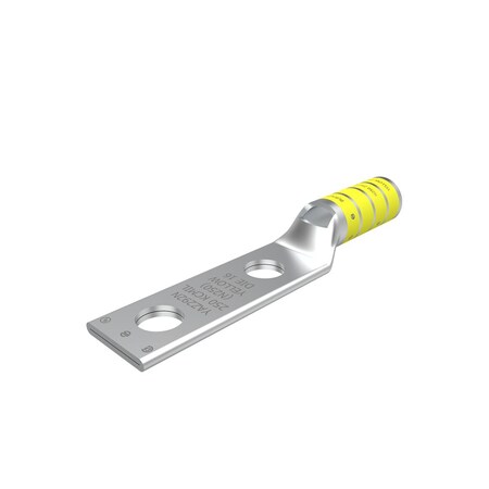 Burndy Copper Compression Lug, 2 Hole w/ Inspection Window, 250 kcmil, 1/2" S YAZ292N